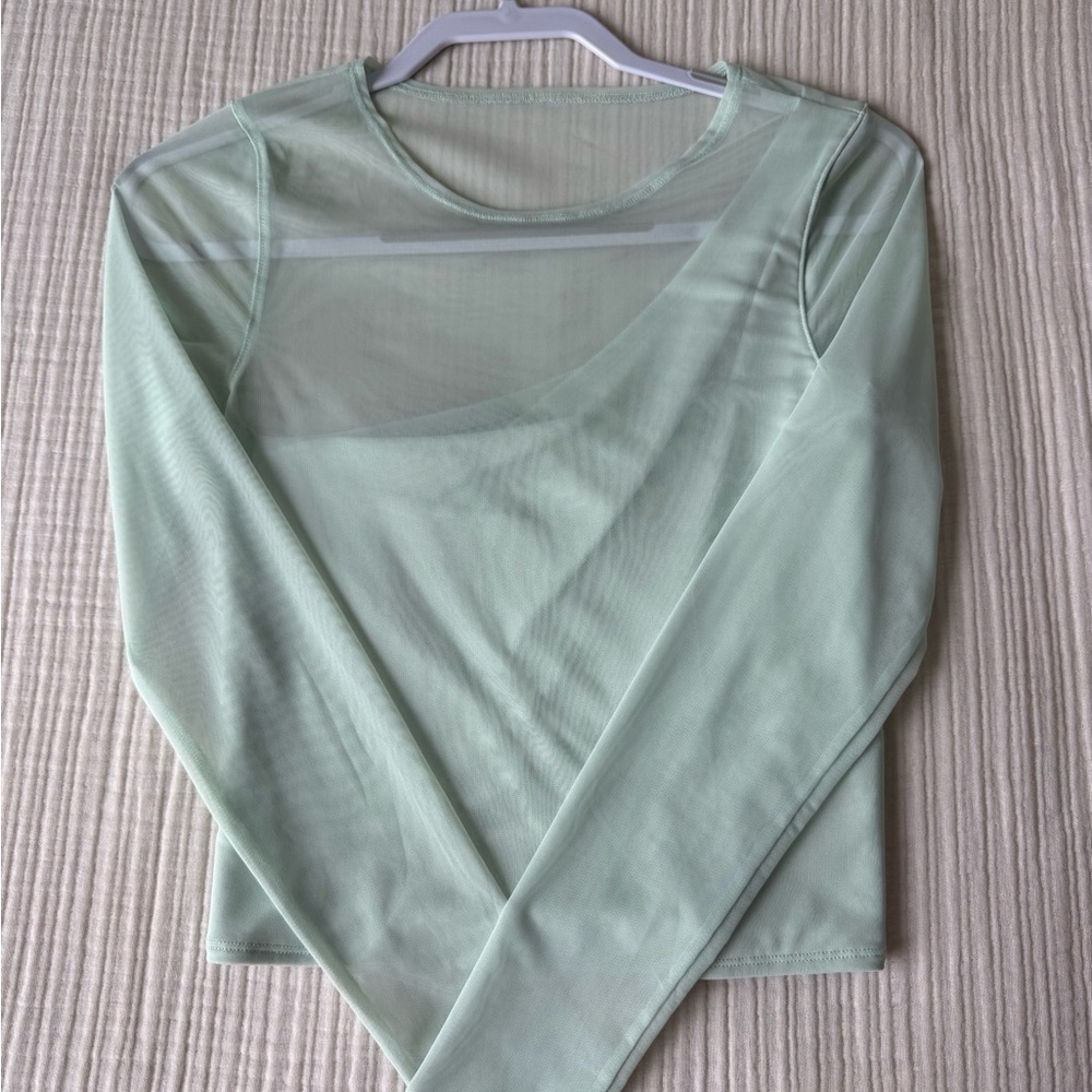 Abercrombie Soft A&F Sheer One Shoulder Top